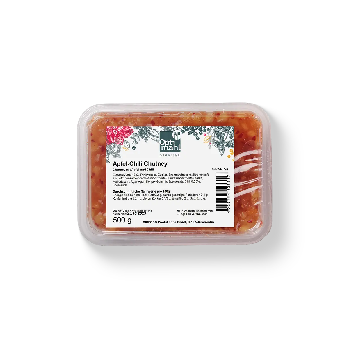Apfel Chili Chutney von Optimahl Starline in der 500-g-Packung