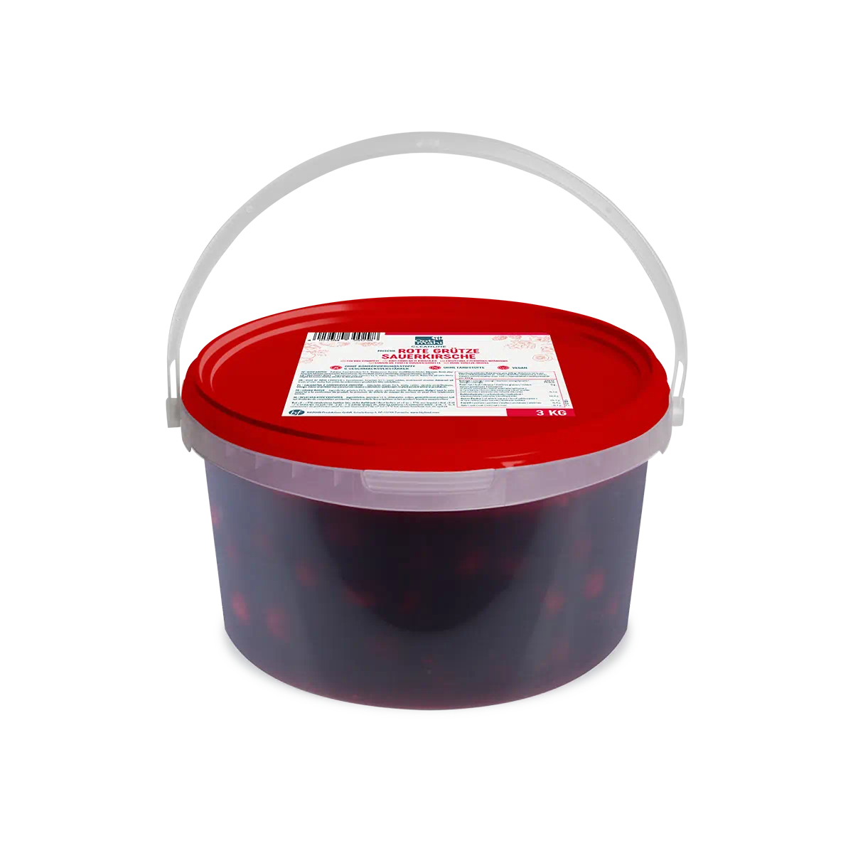 Rote Grütze Sauerkirsche von Optimahl Cleanline im 3-kg-Eimer